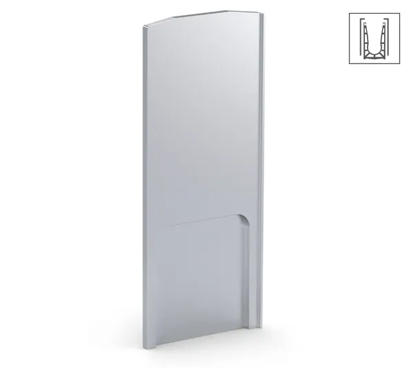 VetroMount® End cap, for side profile U, for staircase